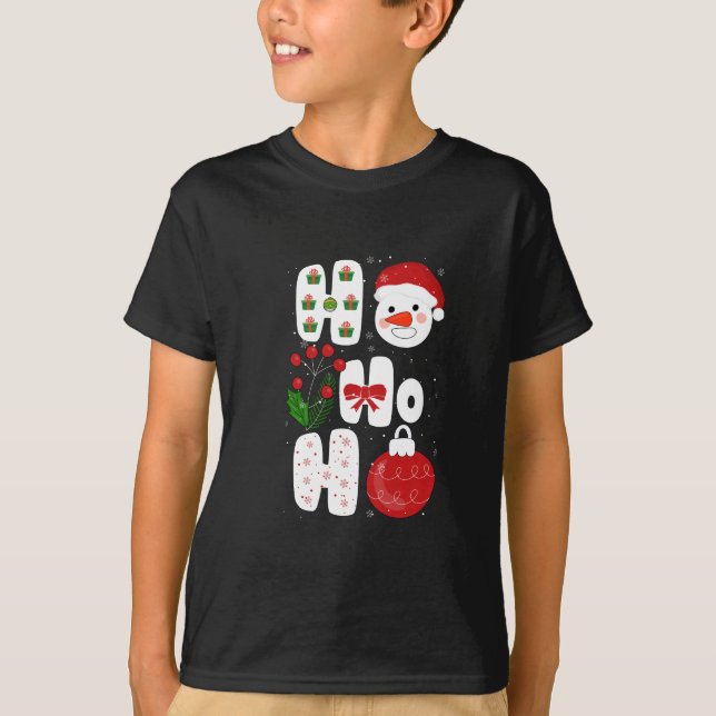 Winter Magic Design Retro Winter Weihnachtsmann T-Shirt (Vorderseite)