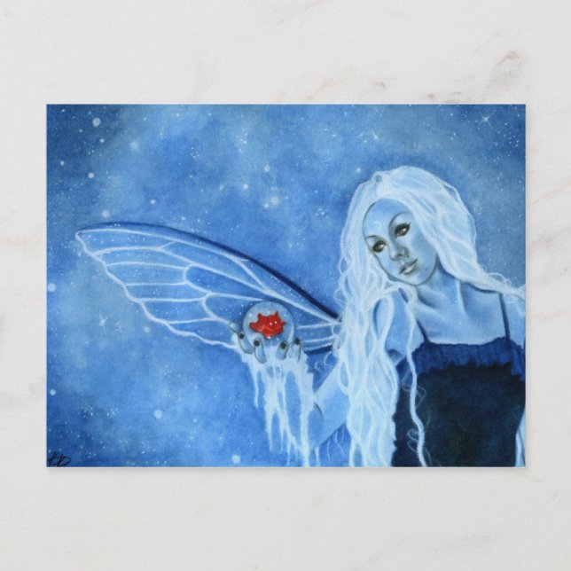 Winter Magic Fairy Postcard Postkarte (Vorderseite)