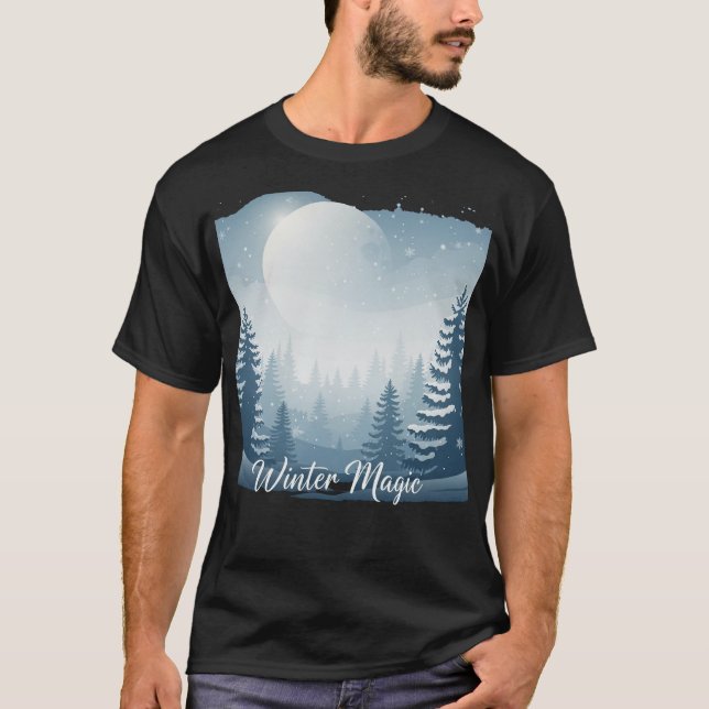 Winter Magic Shirt | Ästhetisches Schneeszene T-Sh (Vorderseite)