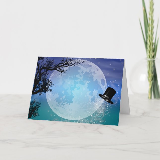 Winter Magic Snowman's Hat Vollmond Weihnachten (Vorderseite)