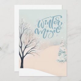 Winter Magic Watercolor Minimalistische Corporate Feiertagskarte