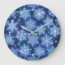 Winter-Magie-Schneeflocken Tiefblauer Himmel