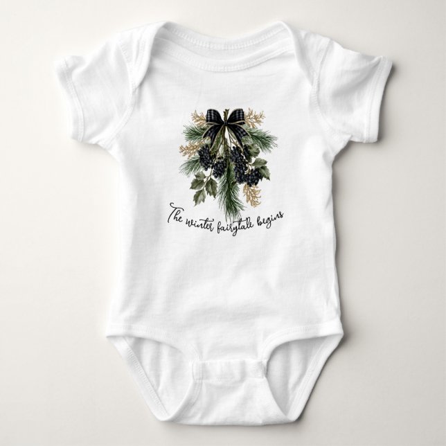 Winter Mairytale Baby Holiday Baby Strampler (Vorderseite)