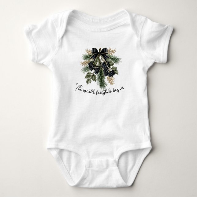 Winter Mairytale Baby Holiday Strampler (Vorderseite)