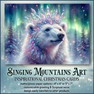 Winter Majesty Polar Bear KJV Bibel Weihnachten