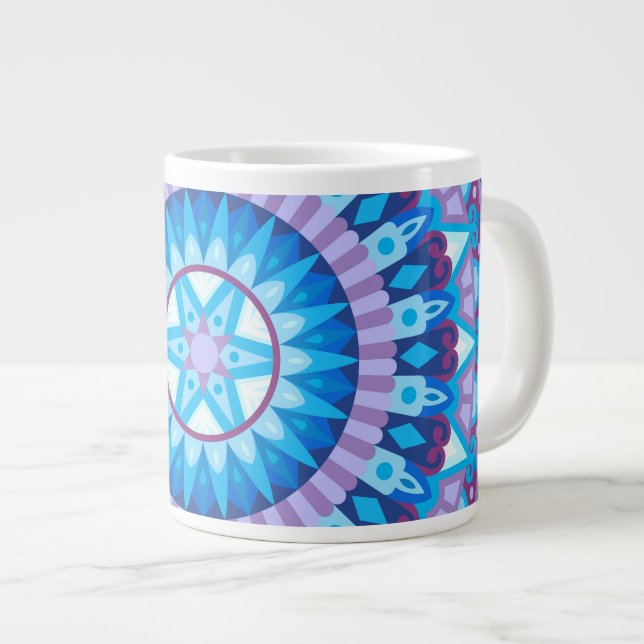 Winter Mandala Jumbo-Tasse (Vorderseite Rechts)
