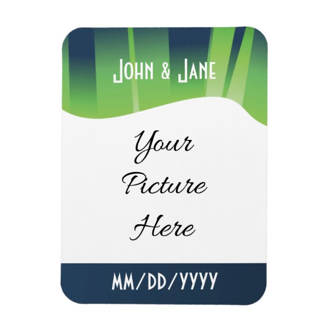 Winter-Märchenland-Aurora-Save the Date Magnet (Vertikal)