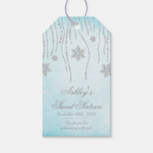 Winter-Märchenland-Diamant-Schneeflocke-Bonbon 16 Geschenkanhänger