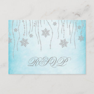 Winter-Märchenland-Diamant-Schneeflocken UAWG RSVP Karte