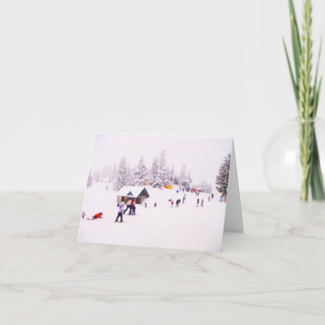 Winter-Märchenland Feiertagskarte (Vorderseite)