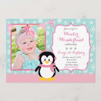 Winter-Märchenland-Geburtstags-Einladung Einladung