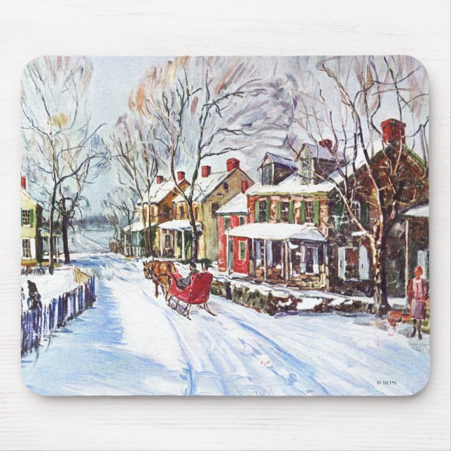 Winter-Märchenland Mousepad (Vorne)