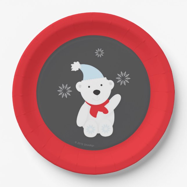 Winter-Märchenland-Pappteller Pappteller (Vorderseite)