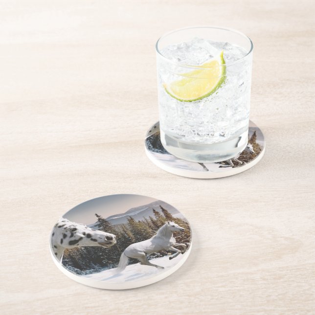 Winter-Märchenland Untersetzer (Seite)