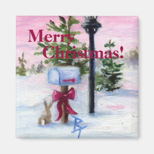 Winter-Märchenland-Weihnachten! Magnet