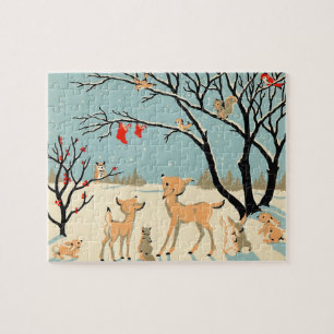 Winter-Märchenland-Weihnachtspuzzlespiel Puzzle