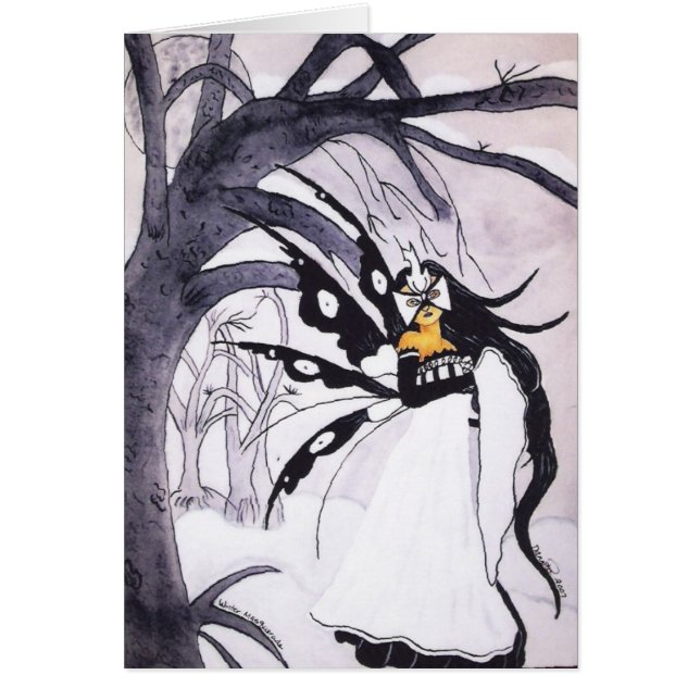 Winter-Maskerade-Karte (Vorne)