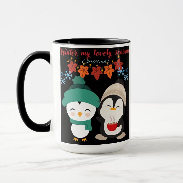 Winter meine schöne Jahreszeit - Gemütlicher Weihn Tasse (Links)