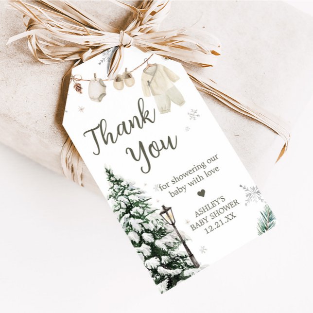 Winter Merry Little Baby Clothes Gefälligkeitstric Geschenkanhänger (Von Creator hochgeladen)