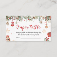 Winter Merry Little Christmas Diaper Raffle