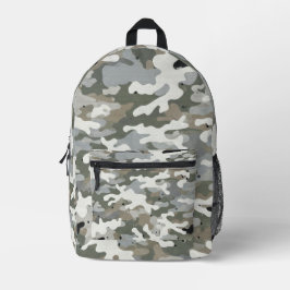 Winter Military Camouflage Pattern Bedruckter Rucksack