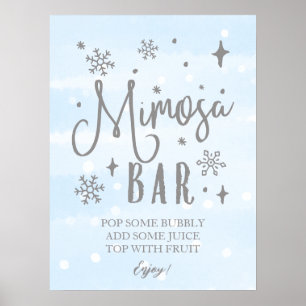 Winter Mimosa Winter Baby Shower Schild