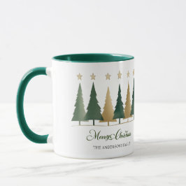 Winter Minimal Pine Tree Personalisiert Weihnachte Tasse