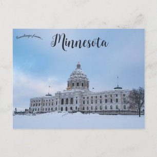 Winter Minnesota Staat Hauptstadt St Paul Minnesot Postkarte