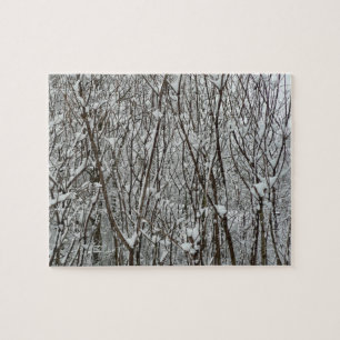 Winter mit schneebedeckten Branchen Puzzle