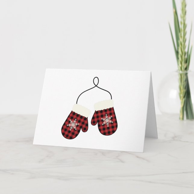 Winter Mittens Karte (Vorderseite)