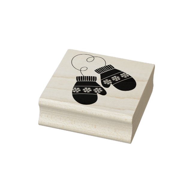 Winter Mittens Weihnachtskautschuk Briefmarke Gummistempel (Stempel)