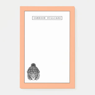 Winter-Mode-bereiter Tiger   addieren Ihren Namen Post-it Klebezettel