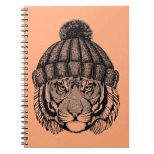 Winter-Mode-bereiter Tiger Notizblock