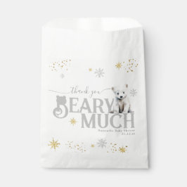 Winter Modern Bearly Wait Neutral Baby Dusche Geschenktütchen