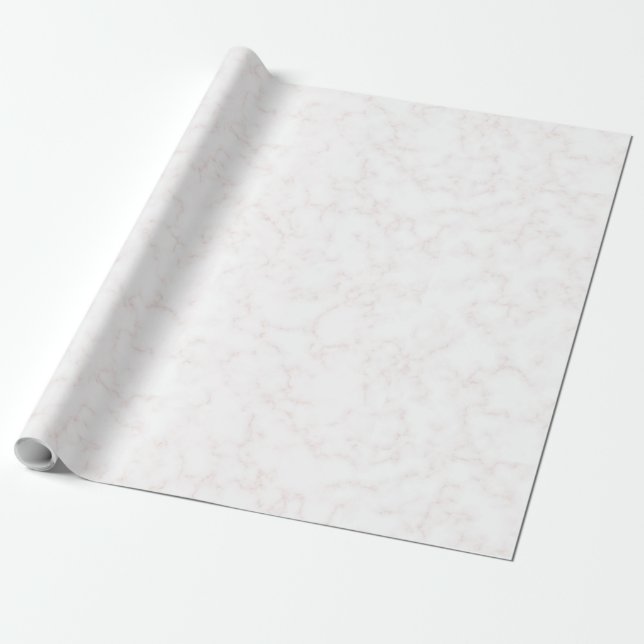 Winter Moderne Elegante Weiße und Blassrosa Marmor Geschenkpapier (Ungerollt)