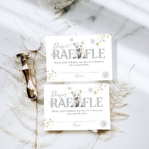 Winter Modernes Bärenneutrales Baby-Duschdieger Begleitkarte