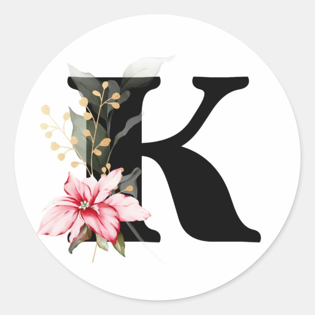 Winter MONOGRAM Bulgarisches kyrillisches Alphabet Runder Aufkleber (Vorderseite)