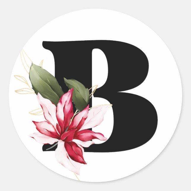 Winter MONOGRAM Bulgarisches kyrillisches Alphabet Runder Aufkleber (Vorderseite)