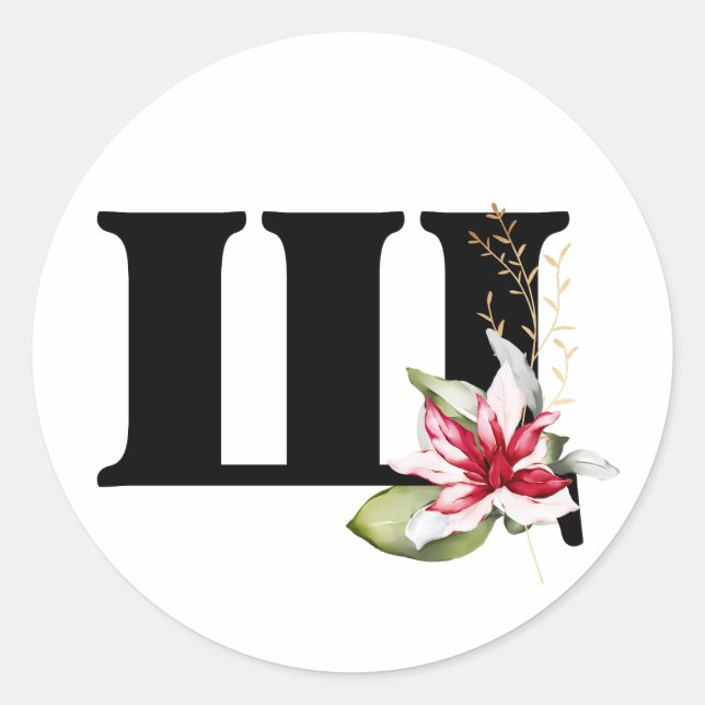 Winter MONOGRAM Bulgarisches kyrillisches Alphabet Runder Aufkleber (Vorderseite)