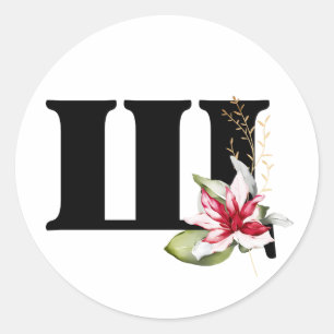 Winter MONOGRAM Bulgarisches kyrillisches Alphabet Runder Aufkleber