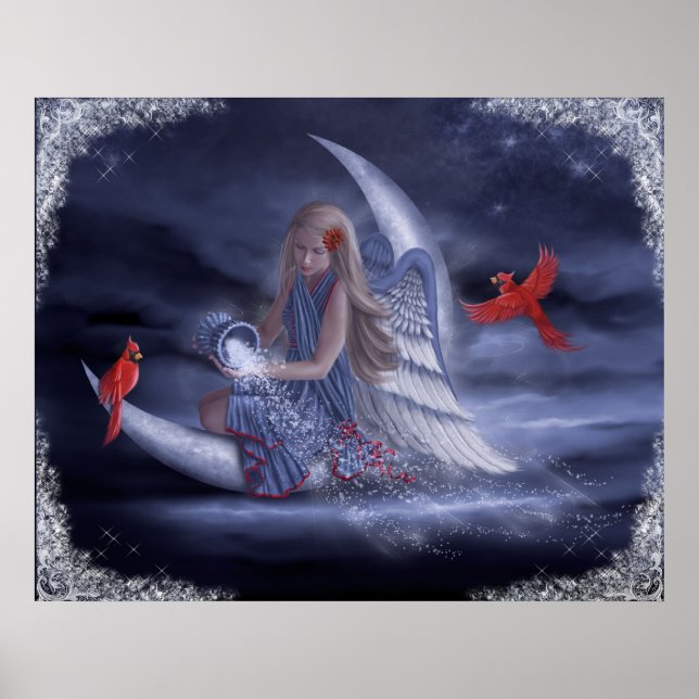 Winter Moon Angel Poster (Vorne)