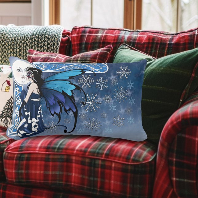 Winter Moon Fairy Blue Lendenkissen (Von Creator hochgeladen)