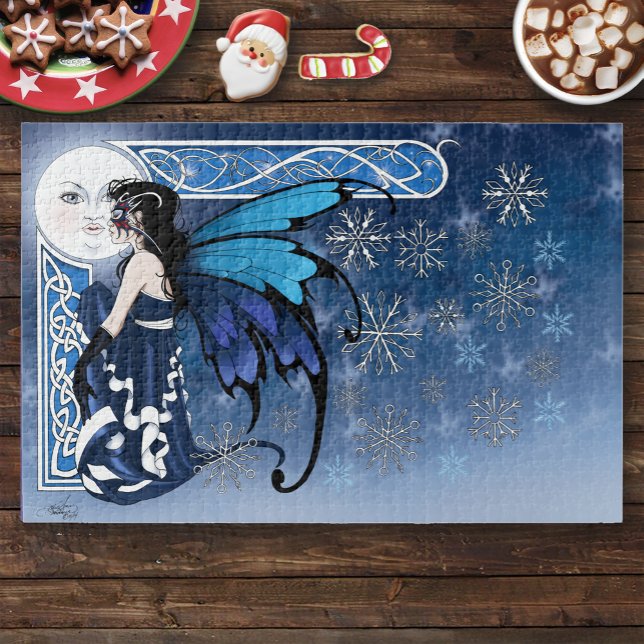 Winter Moon Fairy Blue Puzzle (Von Creator hochgeladen)