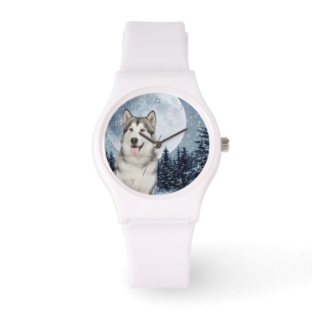 Winter Moon Husky Watch Armbanduhr (Vorderseite)