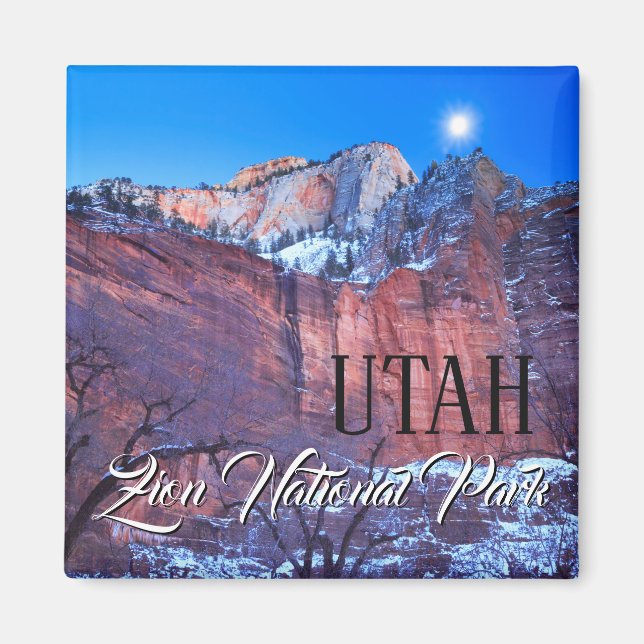 Winter Moon Zion Nationalpark Utah Magnet (Vorne)