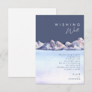 Winter Mountain Abend Hochzeit wünschend gut Begleitkarte