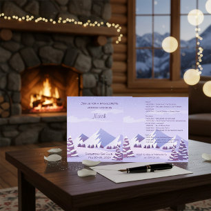 Winter Mountain Abschiedswochenende für die Braut  Einladung