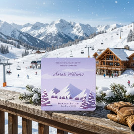Winter Mountain Abschiedswochenende für die Braut Einladung