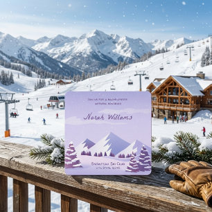Winter Mountain Abschiedswochenende für die Braut Einladung