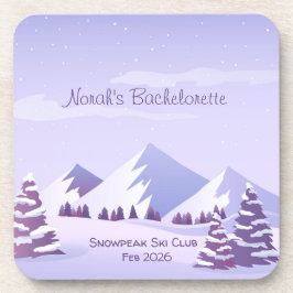 Winter Mountain Bachelorette Weekend Custom Getränkeuntersetzer